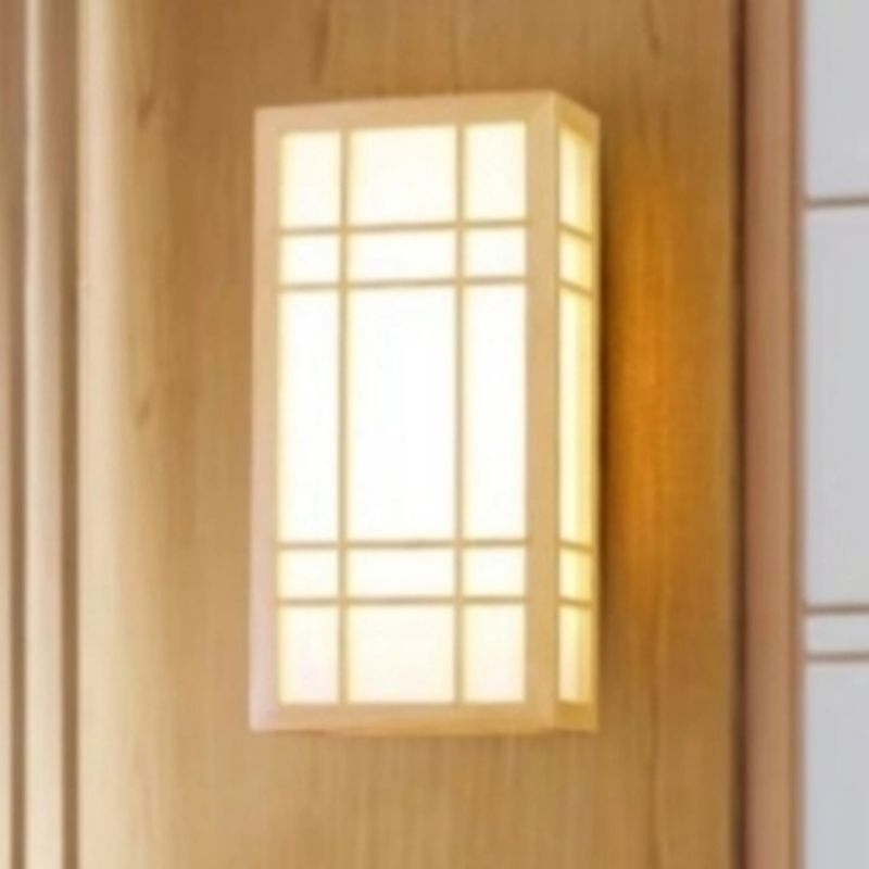 ĐÈN TREO TƯỜNG khung gỗ thông phong cách Nhật đèn led 3 hệ màu