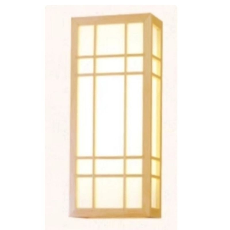 ĐÈN TREO TƯỜNG khung gỗ thông phong cách Nhật đèn led 3 hệ màu