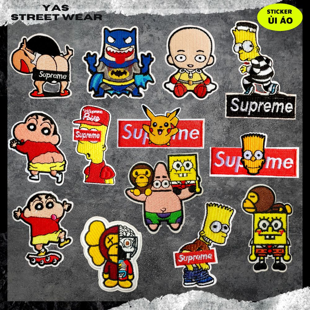 Sticker ủi áo cao cấp, miếng dán quần áo dùng làm Patch ủi, miếng vá ...