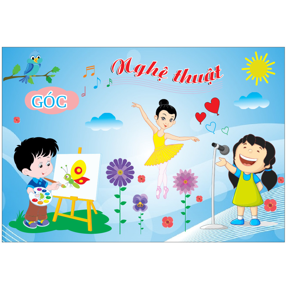 Tranh trang trí các góc trường mầm non