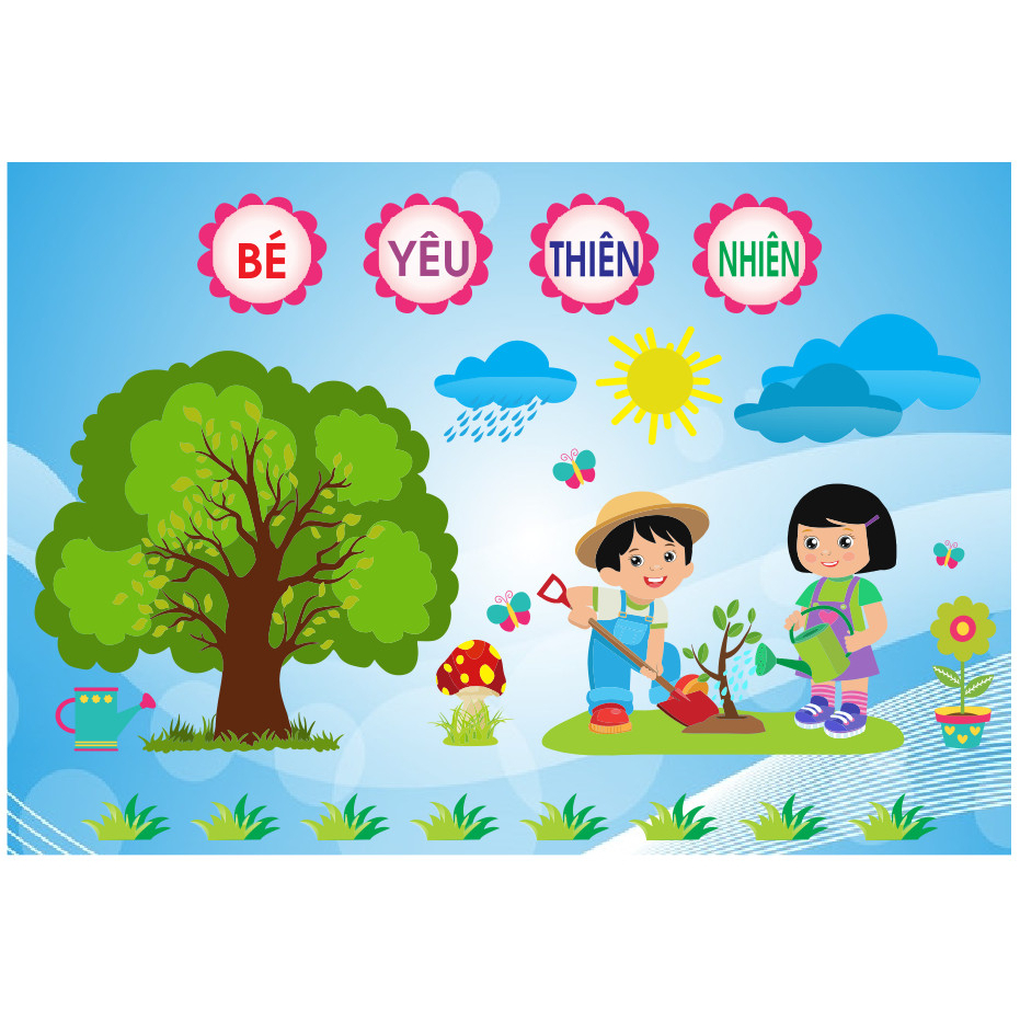 Tranh trang trí các góc trường mầm non