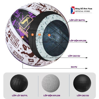 Banh Bóng Rổ Graffiti - Bóng rổ size 7, size 5 - Bóng rổ cho ngưới lớn, trẻ em Tặng kim bơm túi lưới SIEU HOT