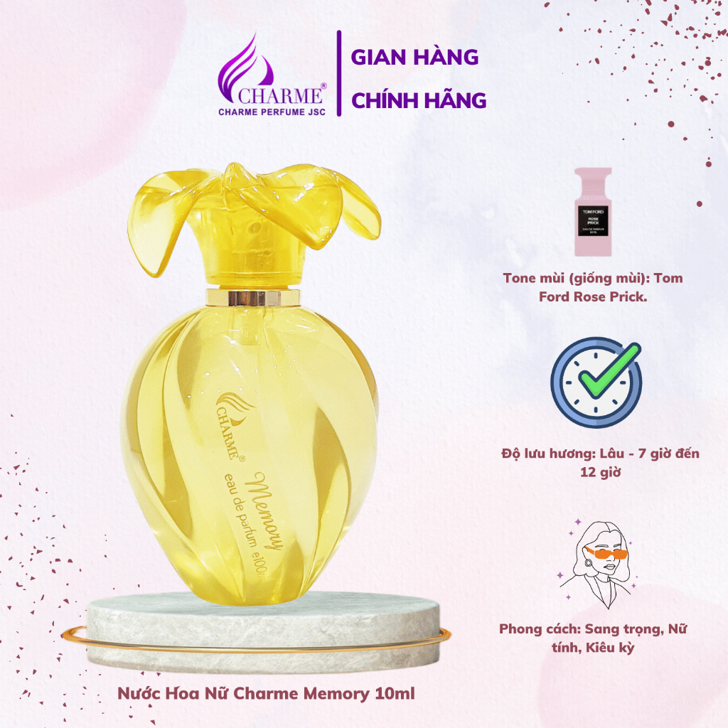 Nước Hoa Nữ Charme Memory 10ml Nữ tính, sang trọng, kiêu kỳ | Shopee Việt Nam
