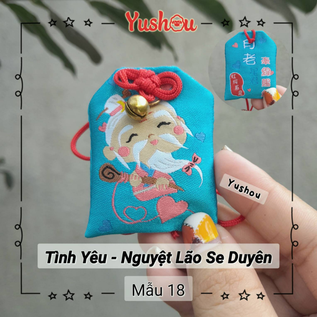 Túi Phước Yushou Tình Yêu - Nguyệt Lão Se Duyên - Kiểu Omamori Nhật, Có sẵn, Quà tặng ý nghĩa.