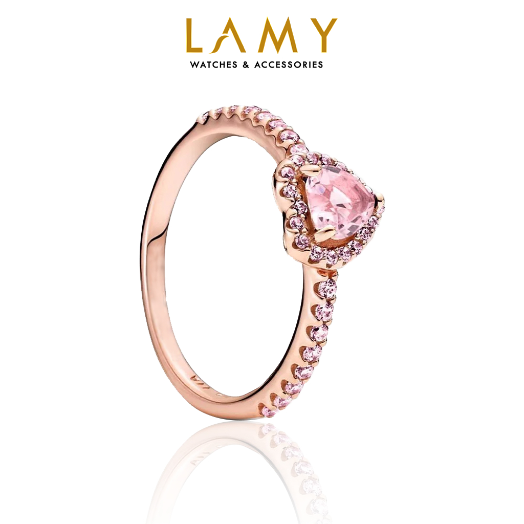 Nhẫn bạc nữ CDE Pink Heart Stone Ring CDE8042PI - Bạc cao cấp S925 ALE