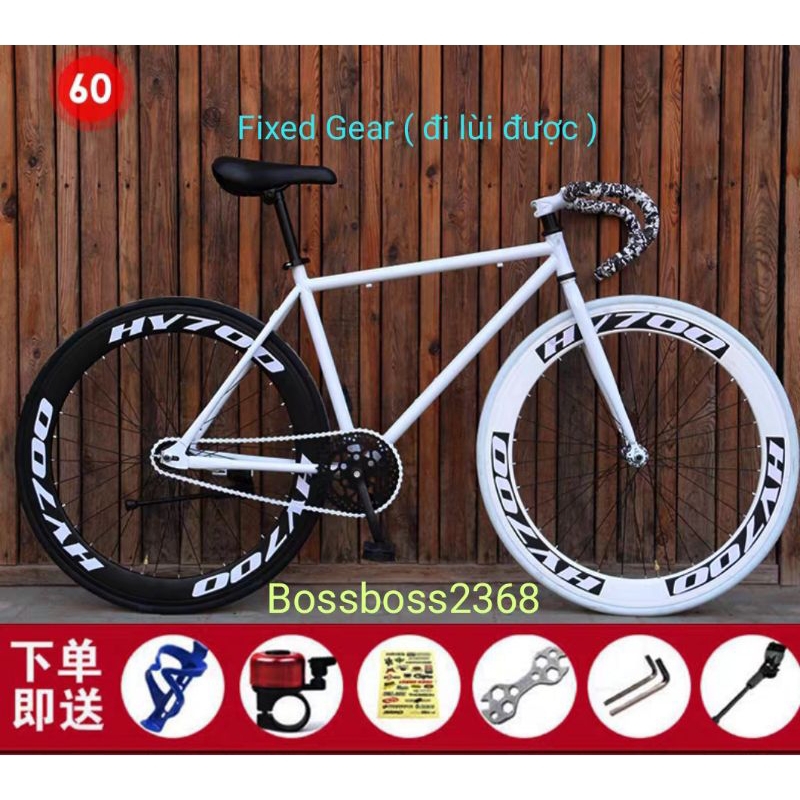 Xe Đạp thể thao Fixed gear ( đi lùi được ) vành 60mm 2023 (hàng chuẩn