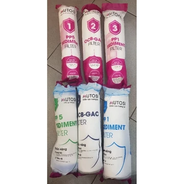 Bộ 3 lõi lọc 123 Mutosi - Hàng chính hãng - dùng để lọc thô cho máy lọc nước.RO