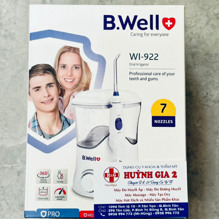 Máy tăm nước B.Well Swiss WI-922 CHÍNH HÃNG BẢO HÀNH 2 NĂM | Shopee ...