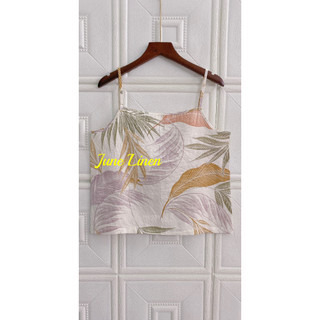 [JUNE LINEN] A12 - Áo 2 dây cổ tim LINEN TƯNG PREMIUM. Ảnh thật.