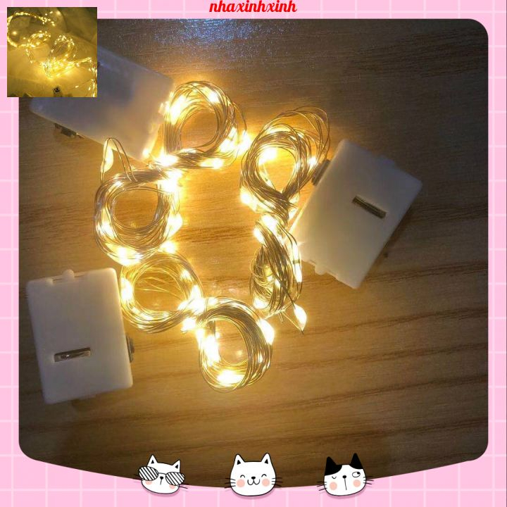 Đèn led đom đóm có sẵn pin 3 chế độ sáng đầu vuông trắng Đ248 | Shopee ...