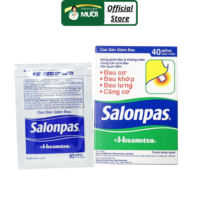 Cao dán Salonpas giúp giảm đau