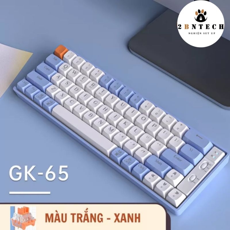 Bàn phím cơ Mini không dây HOTSWAP LANGTU GK65 GoldenSwitch. | Shopee ...