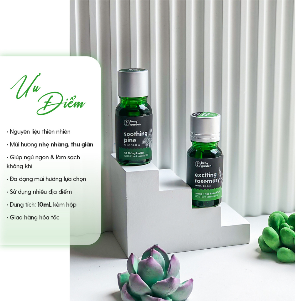 Ảnh Tinh Dầu Sả Chanh Organic Nguyên Chất Đậm Đặc Xông Thơm Phòng, Làm Nến Thơm Thiên Nhiên, Giúp Dễ Ngủ Heny Garden 10mL 3