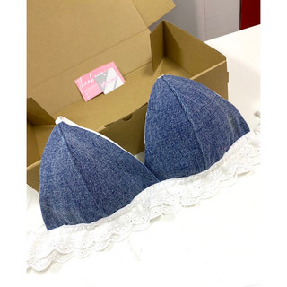 (áo có mút ) Áo Bra dễ thương phối ren , có thể mặc đi biển - Handmade by Mimi house