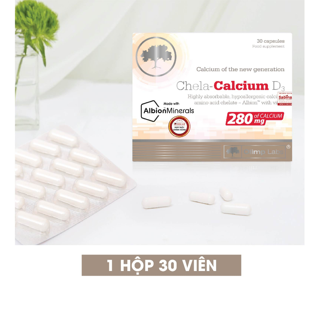 Ảnh 4H Chela Calcium D3 (Olimp Labs.Thực phẩm bảo vệ sức khỏe hỗ trợ bổ sung canxi và vitamin D3 cho bà bầu và cho con bú 3