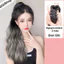 Tóc giả ngoạm đuôi nhuộm Ombre đen ghi khói Hàn Quốc QiQishop