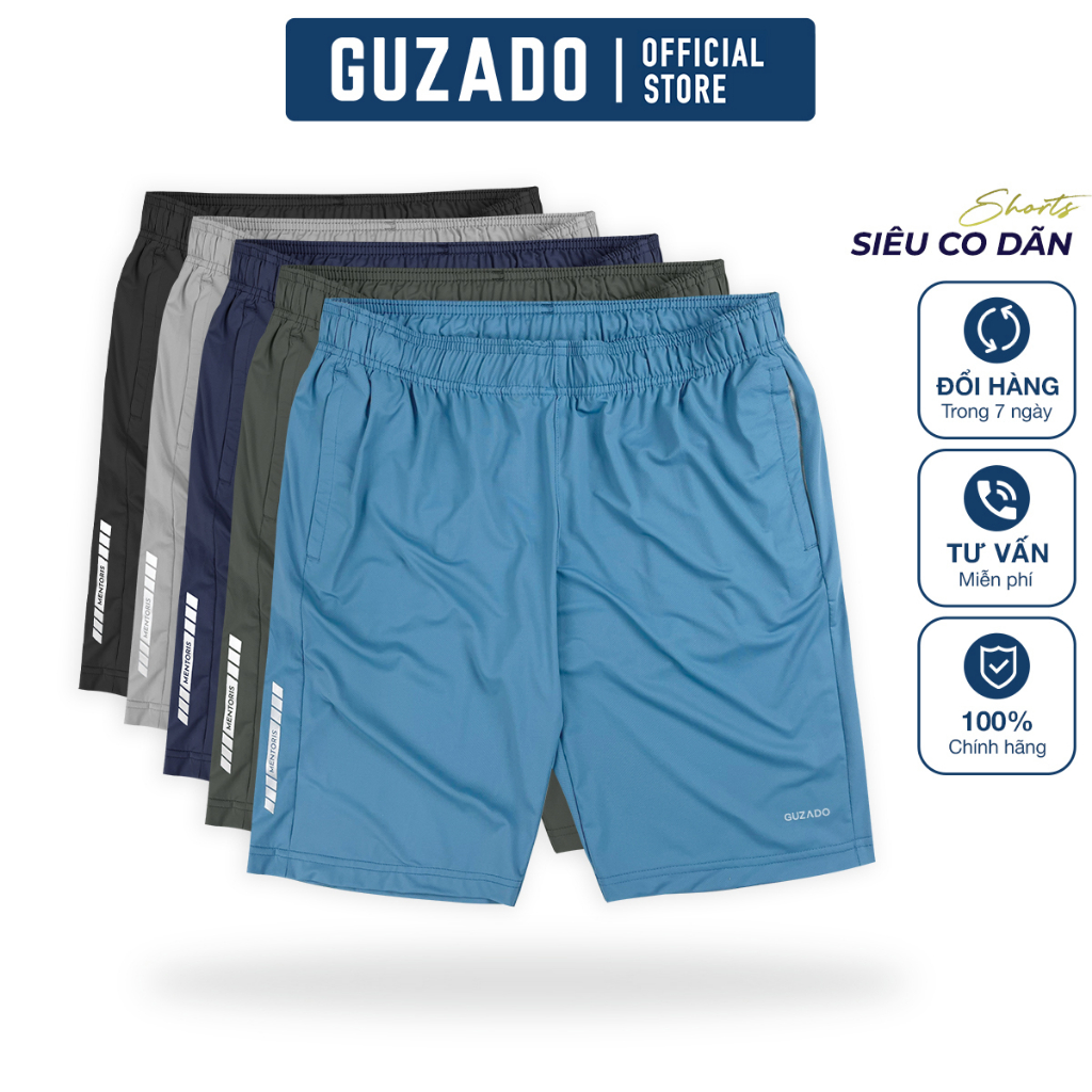 Quần đùi nam Guzado GMSR05 vải thun lạnh cao cấp,phong cách trẻ trung khỏe khoắn,co giãn thể thao hay mặc nhà