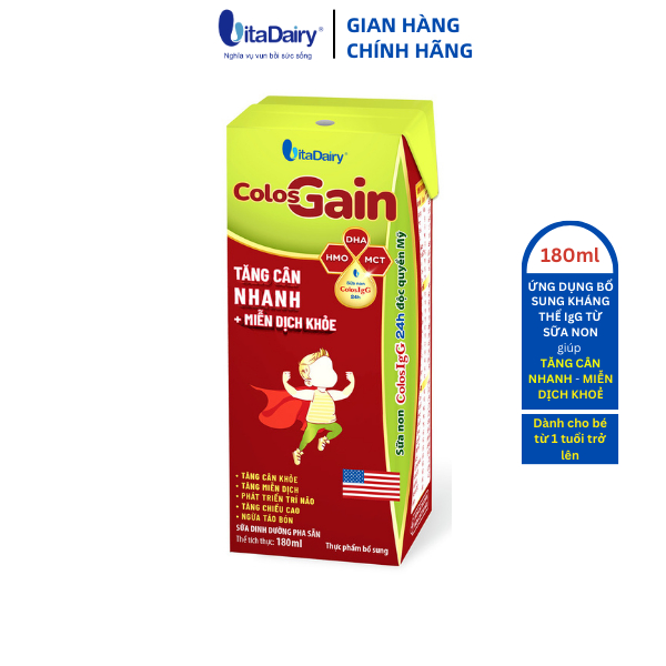 Ảnh SUDD Colos Gain 180ml - thùng 48 hộp - VitaDairy 4