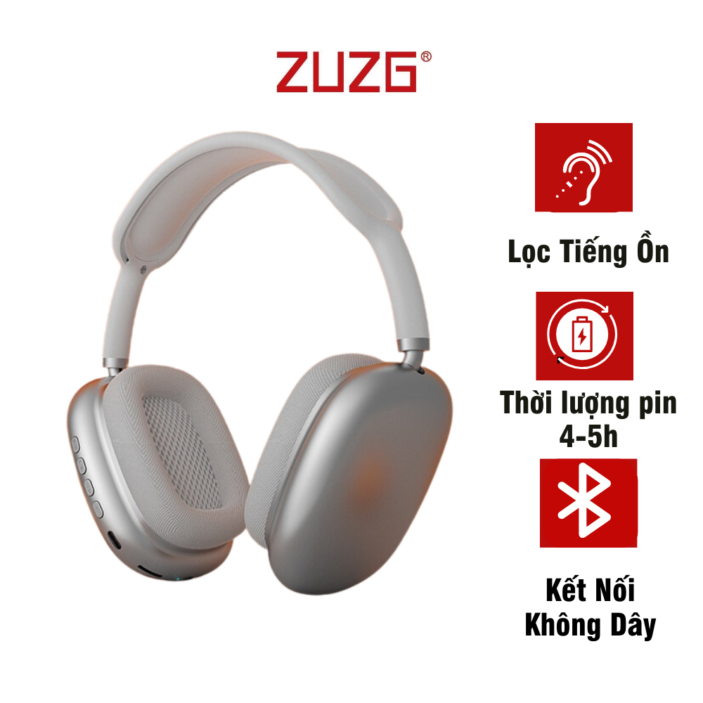 Tai nghe bluetooth chụp tai không dây chống ồn gaming chính hãng ZUZG P9