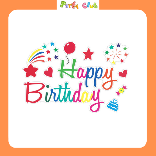 Decal chữ happy birthday dán bóng | Shopee Việt Nam