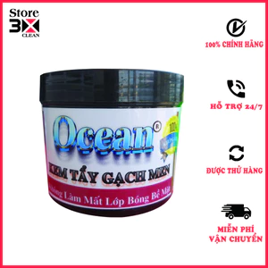 KEM TẨY GẠCH MEN GỐM SỨ LAVABO OCEAN 500 GRAM TẨY NHANH MỌI VẾT Ố VÀNG BÁM BẨN LÂU NĂM