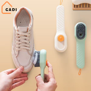 Bàn chải chà giày có ngăn chứa nước giặt, Bàn chải cọ rửa đa năng 3 trong 1 có hộc chứa xà phòng có thể treo tường