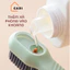Bàn chải chà giày có ngăn chứa nước giặt, Bàn chải cọ rửa đa năng 3 trong 1 có hộc chứa xà phòng có thể treo tường