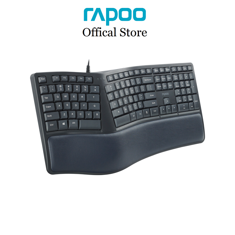 Bàn Phím có dây Công Thái Học Rapoo NK8800 vòm cong tự nhiên, 110 phím (13 phím hotkeys) | BigBuy360 - bigbuy360.vn