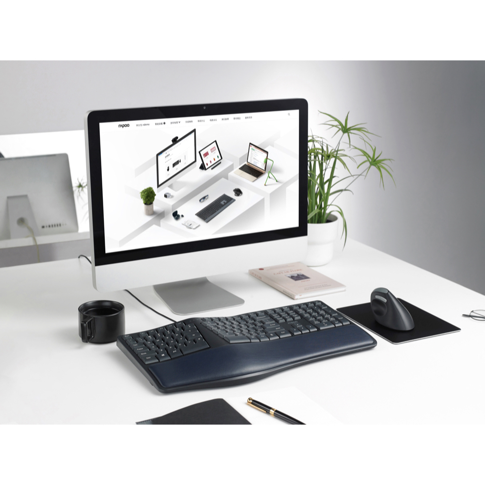 Bàn Phím có dây Công Thái Học Rapoo NK8800 vòm cong tự nhiên, 110 phím (13 phím hotkeys) | BigBuy360 - bigbuy360.vn