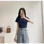 XẢ HÀNG GIÁ GỐC Áo croptop trần chỉ chất vải cotton cao cấp dày dặn cao cấp premium Miha Studio