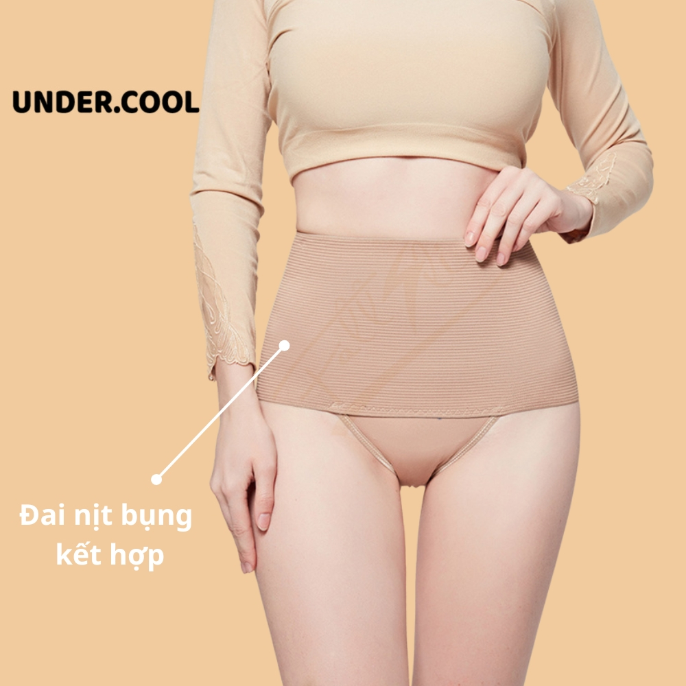 Quần Lót Gen Bụng Định Hình Nâng Mông Big Size UNDERCOOL, nịt bụng dưới mặc váy, Corset thon gọn co giãn tốt QGB01