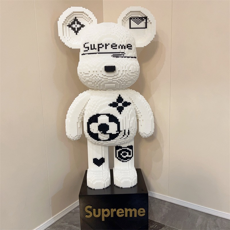 Product image [ BÚA + KEO ] Đồ Chơi Lắp Ráp Mô Hình Bearbrick Supreme cỡ lớn 1m, LV, gu cci 1m 2