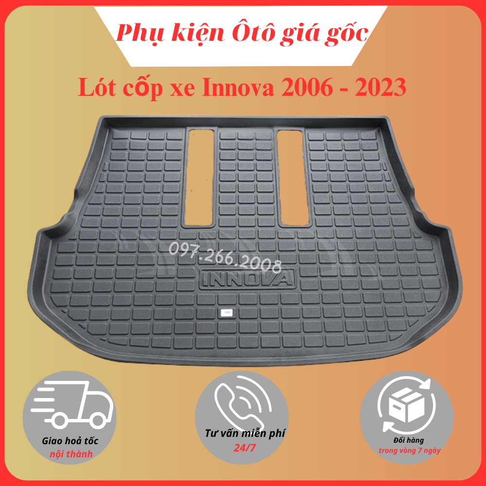 Lót cốp xe Toyota Innova 2008 - 2023 nhựa dẻo cao cấp, không mùi, dễ ...