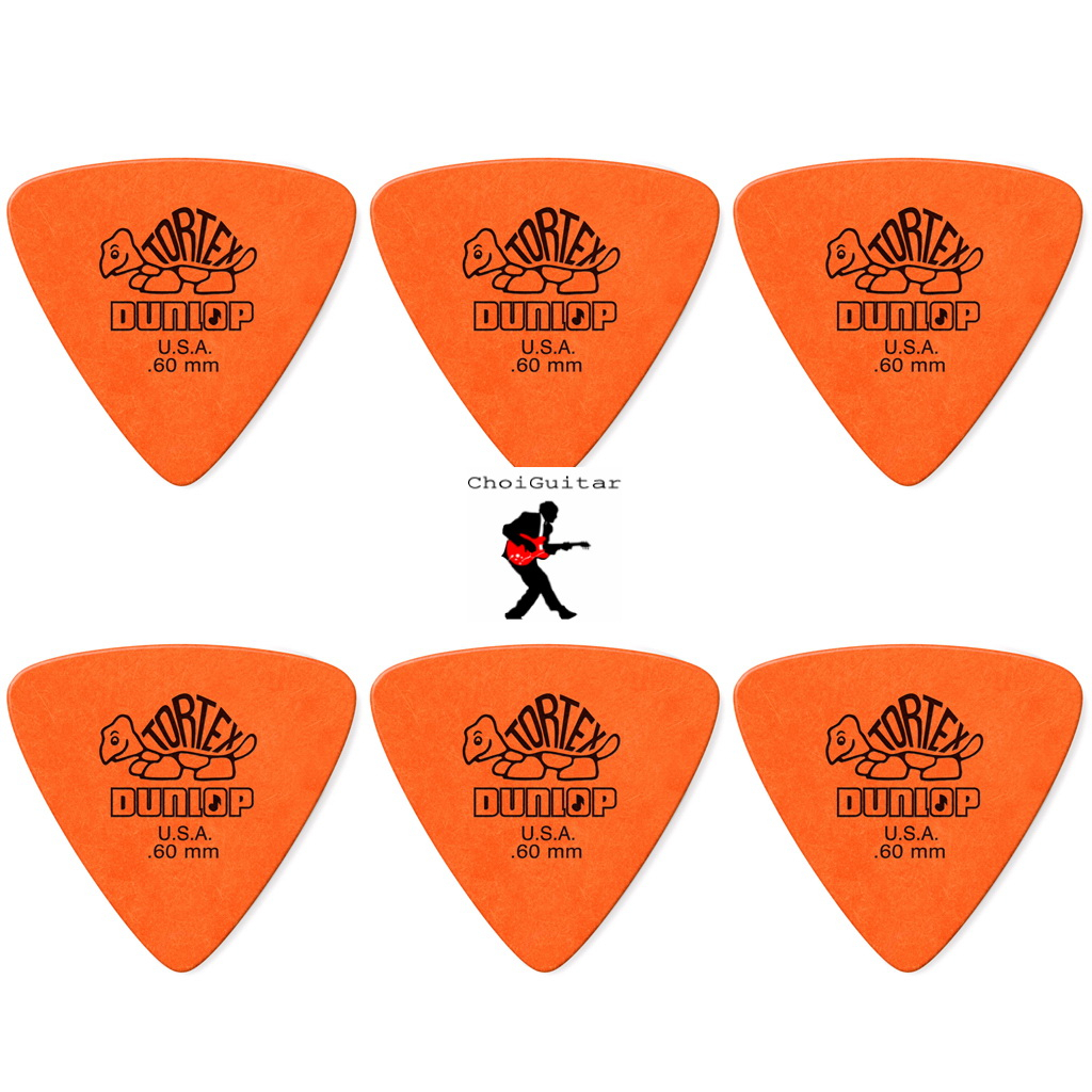 USA Dunlop 6 Tortex TRIANGLE tam giác đều 0.60mm - Phím đàn Guitar ...