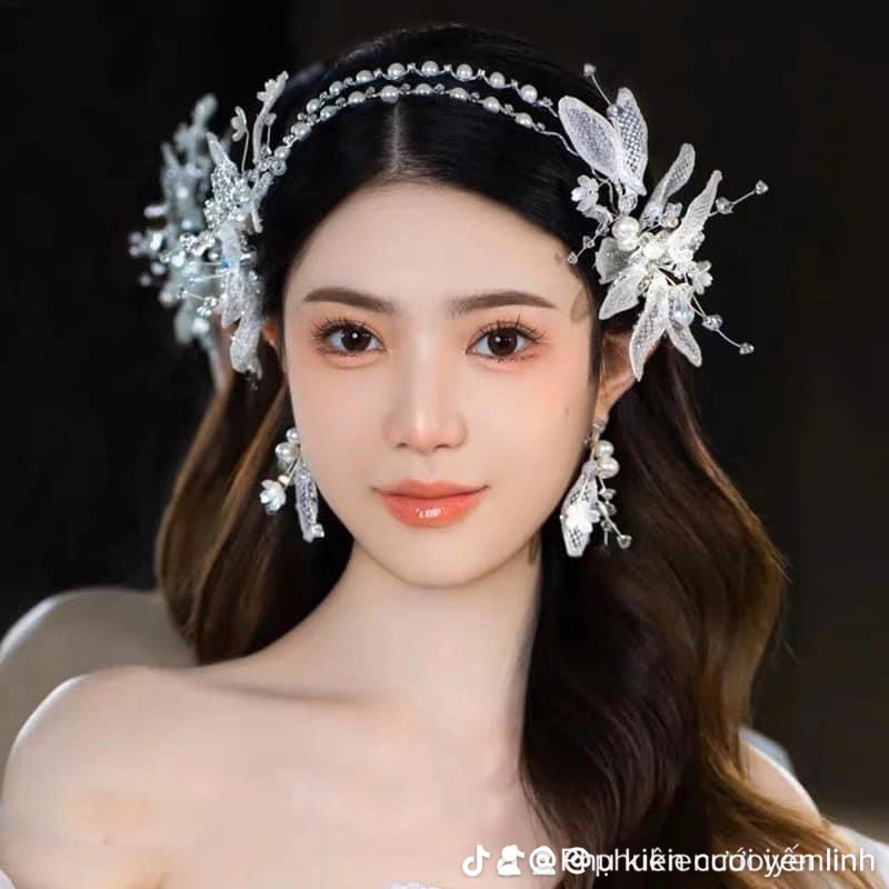 bờm cài tóc cô dâu