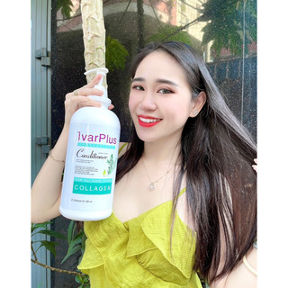 Cặp Dầu Gội Xả Siêu Thơm Siêu Mượt Tóc IvarPLus Collagen 4000ml