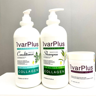 Cặp Dầu Gội Xả Siêu Thơm Siêu Mượt Tóc IvarPLus Collagen 4000ml