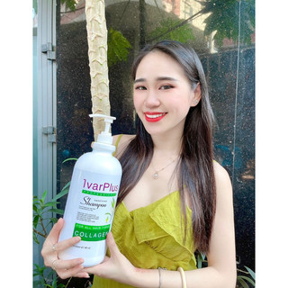 Cặp Dầu Gội Xả Siêu Thơm Siêu Mượt Tóc IvarPLus Collagen 4000ml