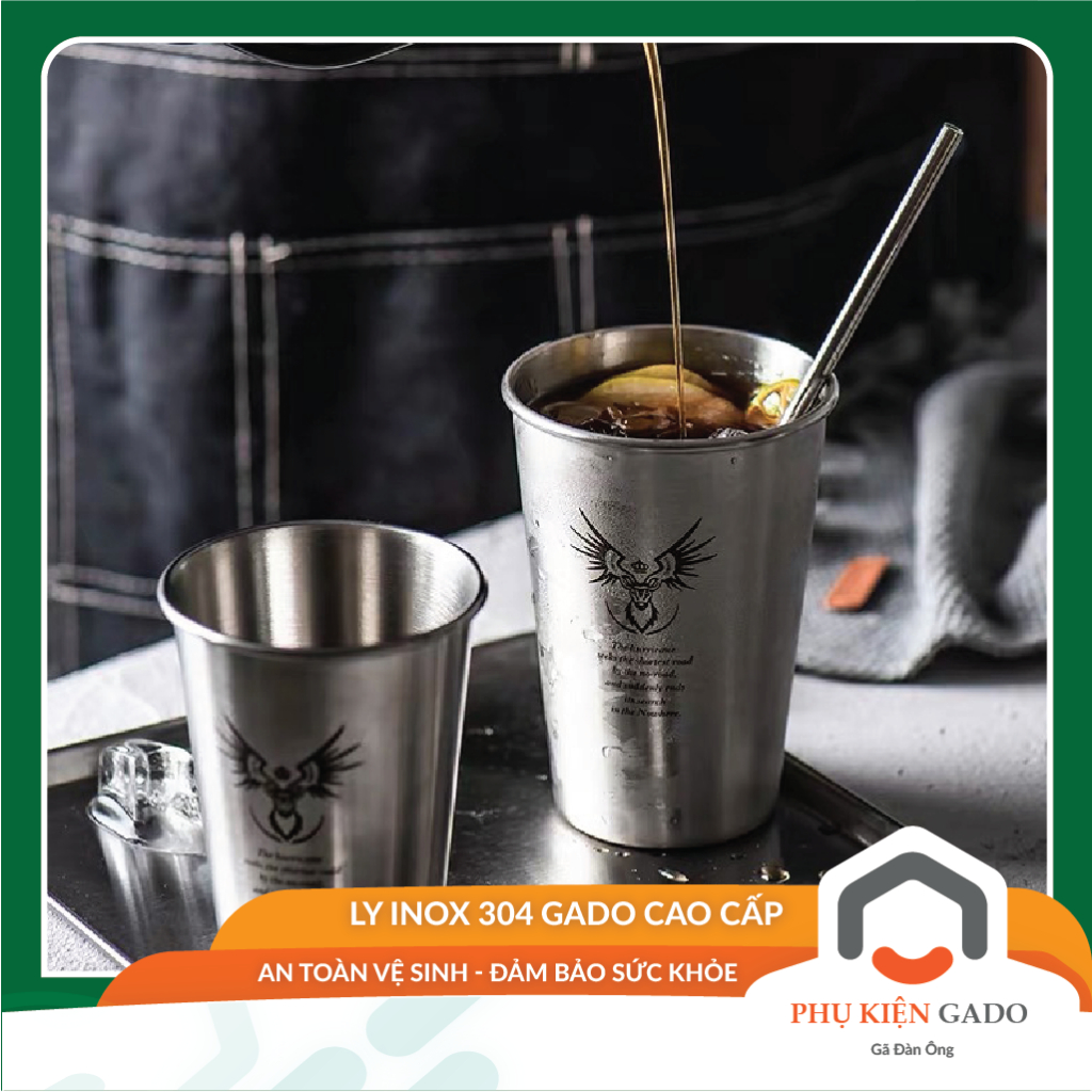 Ly uống nước GADO ly uống cafe chịu nhiệt cao chất lượng inox 304 dung ...