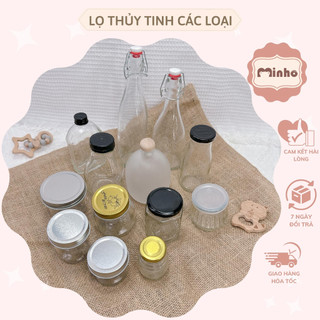 Lọ thủy tinh các loại đựng hạt sữa nước ép mật ong, chất liệu thủ tinh nắp nhôm chất liệu tốt an toàn khi sử dụng LTT22
