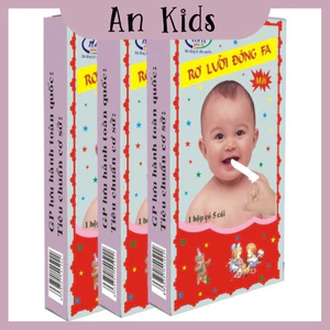 Rơ lưỡi đông pha không mùi vệ sinh cho bé 10 hộp 50c Ankids
