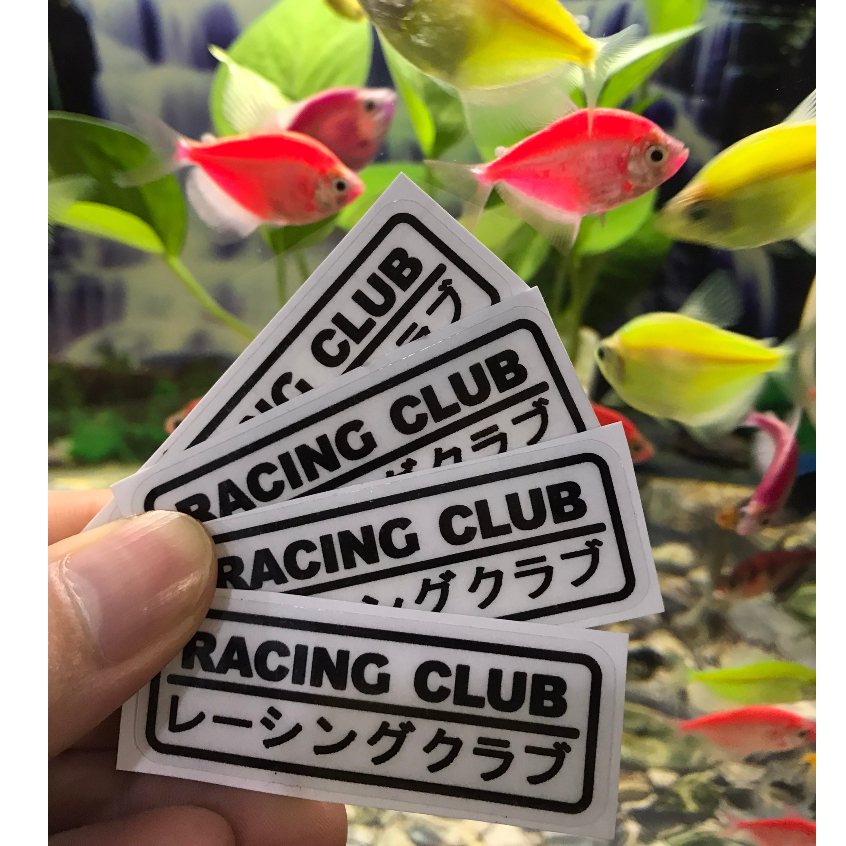 Tem Racing Clup trong suốt dán dồng hồ biển số cực đẹp , Stiker dán ...