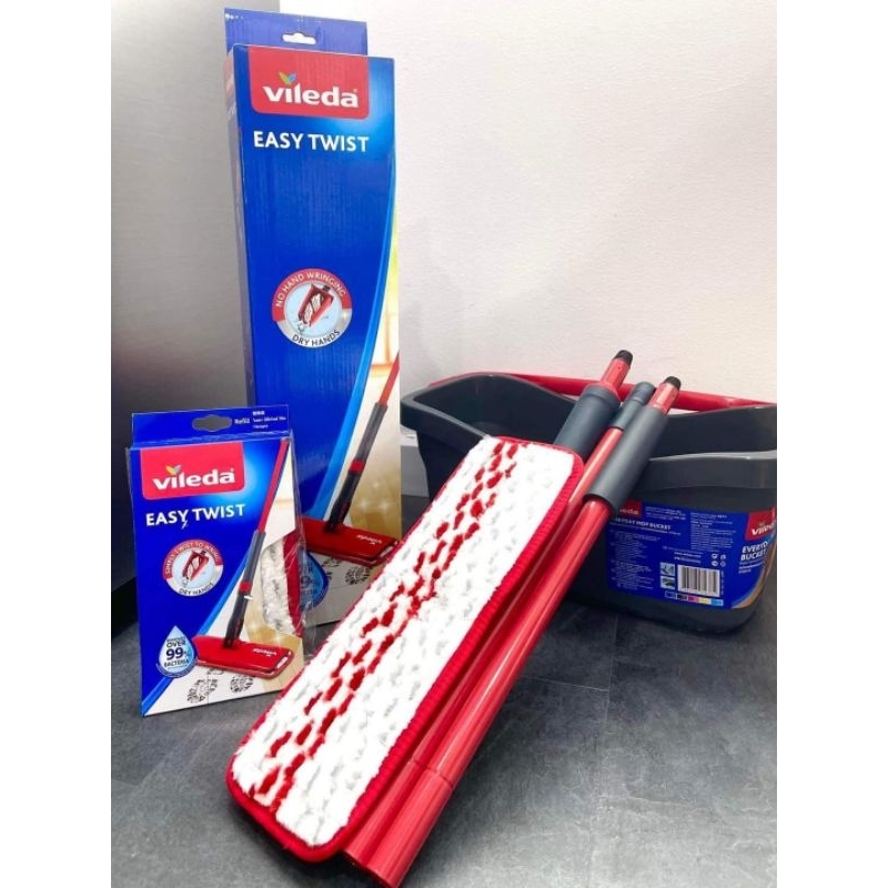 Cây lau nhà tự vắt thông minh VILEDA UltraMax Easy Twist đầu lau hình ...