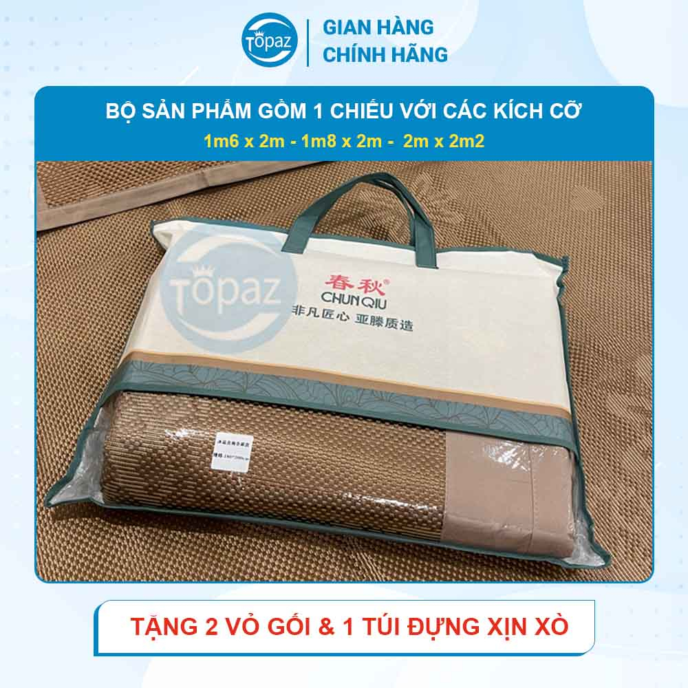 Chiếu Mây Điều Hòa Chunqiu Cao Cấp TOPAZ Nhập Khẩu Sợi Mây Thoáng Mát Dễ Chịu Khi Nằm