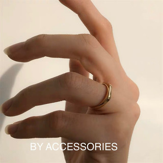 Nhẫn nữ unisex titan mặt chữ nhật nhỏ mạ vàng vintage không gỉ WR2216