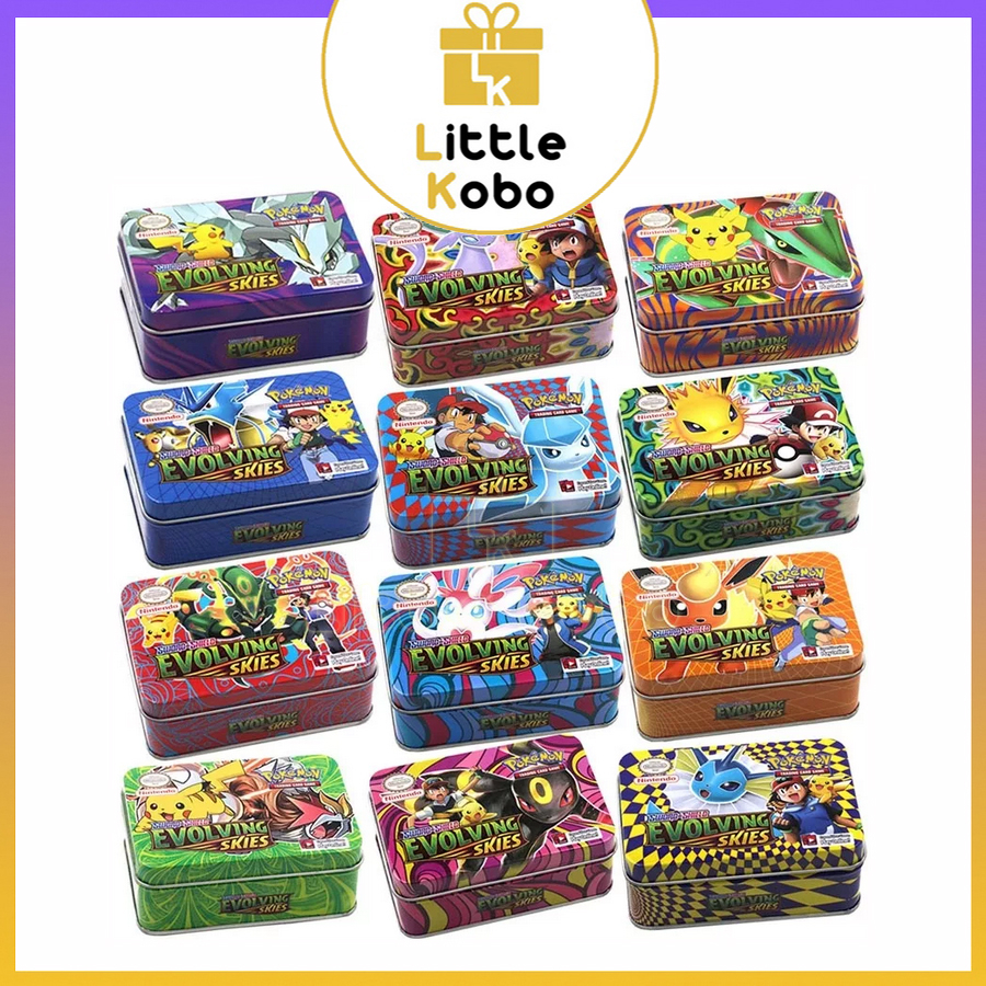 Bài Pokemon Hộp Sắt 42 Thẻ Tặng Thẻ Vip Pokemon Hộp Thiếc Đồ Chơi Trẻ Em Sưu Tầm Giải Trí Boardgame