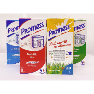 Sữa Tươi Pháp Promess (Hộp 1L) - Nguyên Chất, Dinh Dưỡng