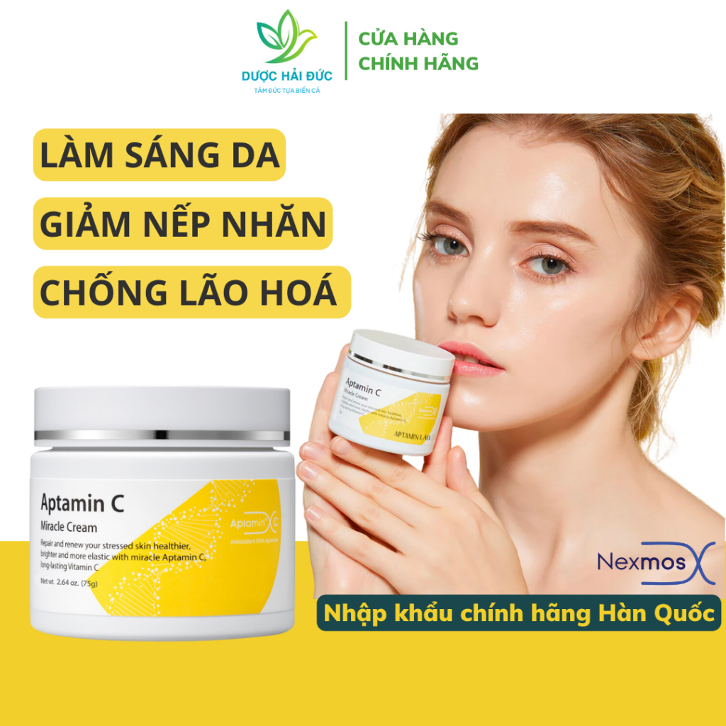 Kem dưỡng Aptamin C Miracle Cream (75g) - Làm sáng, dưỡng ẩm, cải thiện nếp nhăn, ngăn lão hóa da và làm dịu da