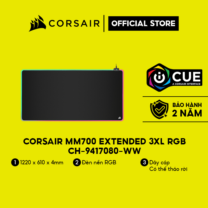Bàn di chuột Corsair MM700 Extended 3XL RGB CH-9417080-WW | Shopee Việt Nam