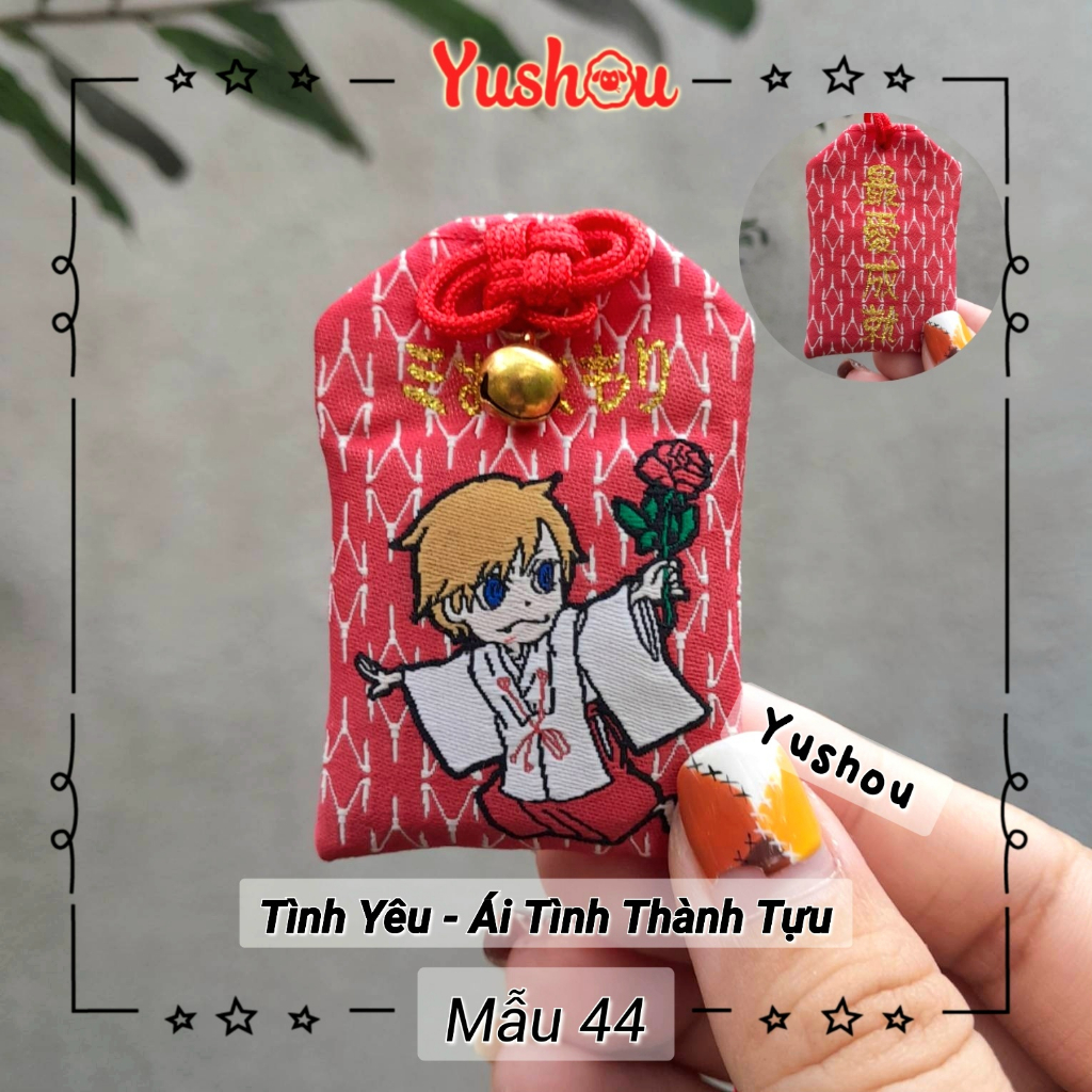 Túi Phước Yushou Tình Yêu Mẫu 44 - Kiểu Omamori Nhật, Có sẵn, Quà tặng ý nghĩa.